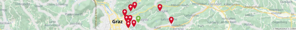 Kartenansicht für Apotheken-Notdienste in der Nähe von Kainbach bei Graz (Graz-Umgebung, Steiermark)